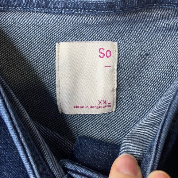 SO Denim Button-Down Dress Size XXL - Picture 4 of 9